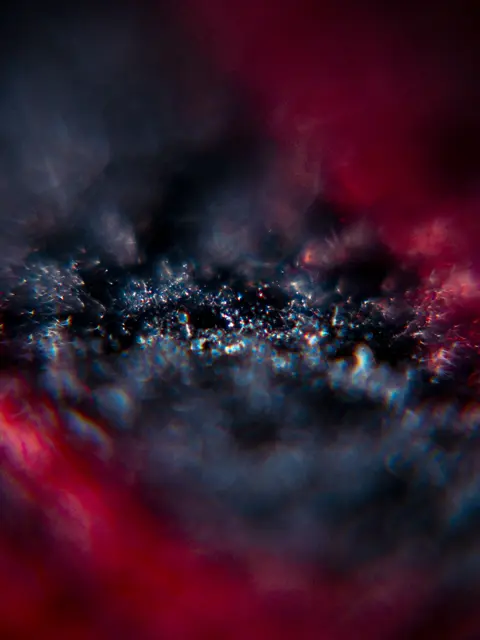 Abstract close-up in deep red and black